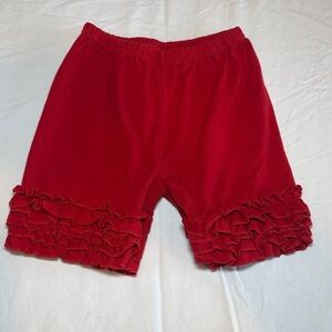 Source Unknown Red Ruffle Girls' Shorts
